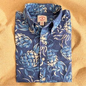 Brooks Brothers (Red Fleece) Blue and Beige Pineapple Shirt